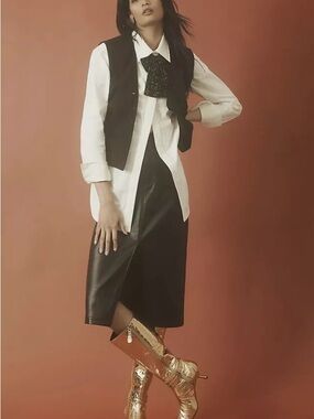 Anthropologie White Maeve Collared Shirt